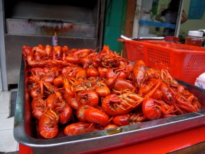 See my GoodEater.org post on crayfish + chicken hearts on a stick