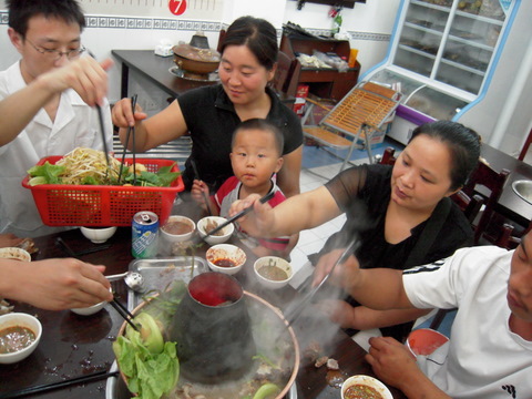 This is what eating hotpot looks like. Good times. 