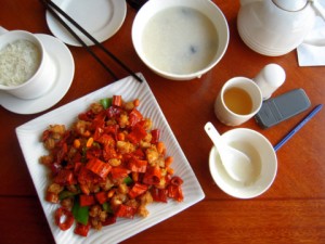 Crunchy cartilage-laden chicken