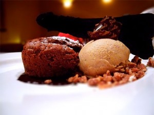 Food porn of the day: molten chocolate cake, coffee ice cream at Finale Harvard Square