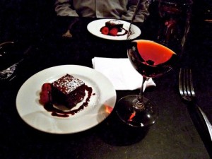 Chocolate cake at Troquet