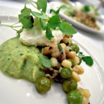 Will Gilson of Garden at the Cellar - grilled octopus salad, marinated peas, hen of the woods mushrooms