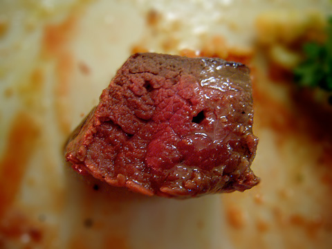 meat A cross section of the elk - delicious!